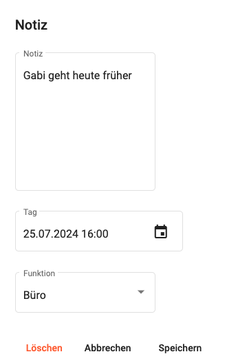 Notiz mit Filter erstellen